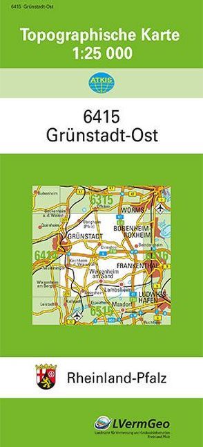 TK25 6415 Grünstadt-Ost von Landesamt für Vermessung und Geobasisinformation Rheinland-Pfalz