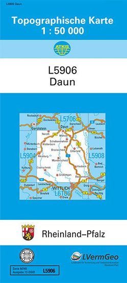 TK50 L5906 Daun von Landesamt für Vermessung und Geobasisinformation Rheinland-Pfalz