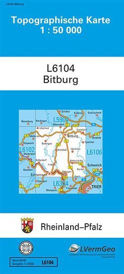 TK50 L6104 Bitburg von Landesamt für Vermessung und Geobasisinformation Rheinland-Pfalz