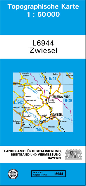 TK50 L6944 Zwiesel von Landesamt für Digitalisierung,  Breitband und Vermessung,  Bayern