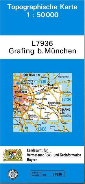 TK50 L7936 Grafing b.München von Landesamt für Digitalisierung,  Breitband und Vermessung,  Bayern