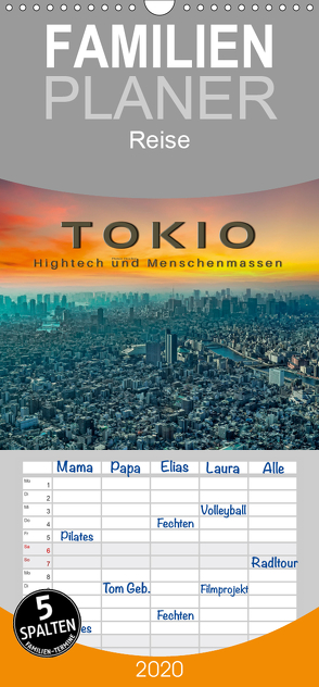 Tokio – Hightech und Menschenmassen – Familienplaner hoch (Wandkalender 2020 , 21 cm x 45 cm, hoch) von Roder,  Peter