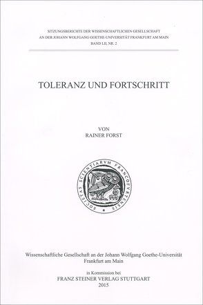 Toleranz und Fortschritt von Forst,  Rainer