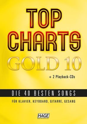 Top Charts Gold 10 + 2 CDs + Midifiles im GM/XG/XF-Format (USB-Stick) von Hage,  Helmut