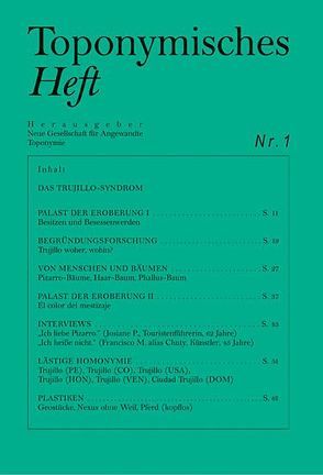 Toponymisches Heft 1 von Daus,  Cordula