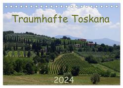 Toskana 2024 (Tischkalender 2024 DIN A5 quer), CALVENDO Monatskalender von Grau,  Anke