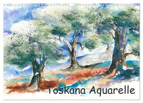 Toskana Aquarelle (Wandkalender 2024 DIN A3 quer), CALVENDO Monatskalender von Krause,  Jitka