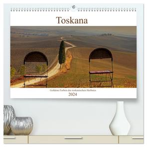 Toskana – Goldene Farben des toskanischen Herbstes (hochwertiger Premium Wandkalender 2024 DIN A2 quer), Kunstdruck in Hochglanz von Kruse,  Joana