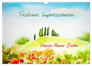 Toskana-Impressionen (Wandkalender 2024 DIN A3 quer), CALVENDO Monatskalender von Ziehr,  Maria-Anna