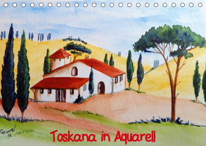 Toskana in Aquarell (AT-Version) (Tischkalender 2020 DIN A5 quer) von Huwer (Gute-Laune-Bilder-Huwer),  Christine