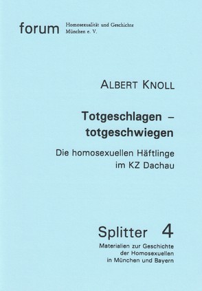 Totgeschlagen – totgeschwiegen von Knoll,  Albert