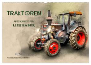 Traktoren – alte Schätze für Liebhaber (Wandkalender 2024 DIN A2 quer), CALVENDO Monatskalender von Roder,  Peter