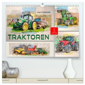 Traktoren – mein Kalender (hochwertiger Premium Wandkalender 2024 DIN A2 quer), Kunstdruck in Hochglanz von Roder,  Peter