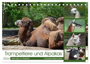 Trampeltiere und Alpakas (Tischkalender 2024 DIN A5 quer), CALVENDO Monatskalender von Kleemann,  Claudia
