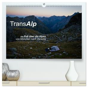 TransAlp – zu Fuß über die Alpen von München nach Venedig (hochwertiger Premium Wandkalender 2024 DIN A2 quer), Kunstdruck in Hochglanz von Reinecke,  Ina