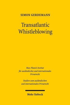 Transatlantic Whistleblowing von Gerdemann,  Simon