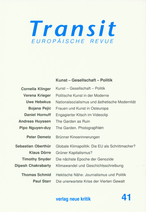 Transit 41 von Hebekus,  Uwe, Klinger,  Cornelia, Krieger,  Verena, Michalski,  Krzysztof