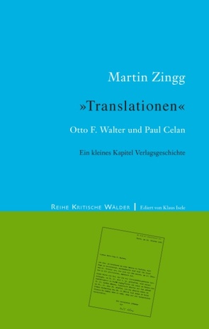 Translationen von Zingg,  Martin