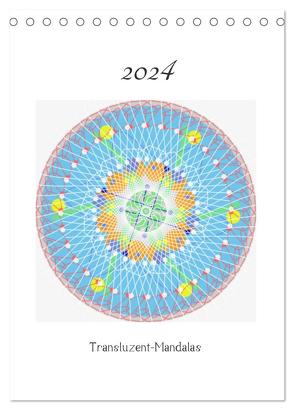 Transluzent-Mandalas (Tischkalender 2024 DIN A5 hoch), CALVENDO Monatskalender von Zapf,  Gabi