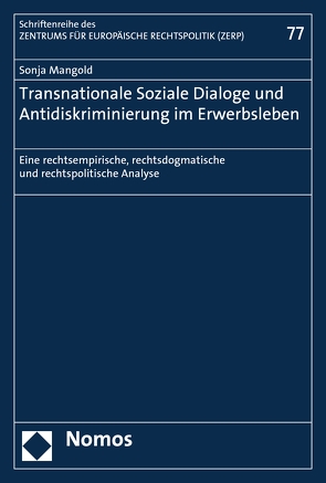 Transnationale Soziale Dialoge und Antidiskriminierung im Erwerbsleben von Mangold,  Sonja