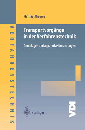 Transportvorgänge in der Verfahrenstechnik von Kraume,  Matthias