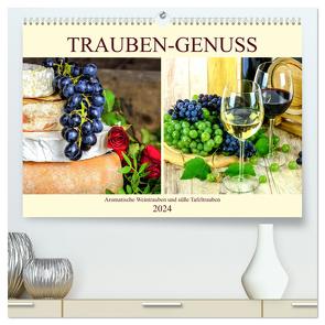 Trauben-Genuss. Aromatische Weintrauben und süße Tafeltrauben (hochwertiger Premium Wandkalender 2024 DIN A2 quer), Kunstdruck in Hochglanz von Hurley,  Rose