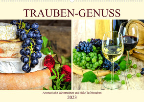 Trauben-Genuss. Aromatische Weintrauben und süße Tafeltrauben (Wandkalender 2023 DIN A2 quer) von Hurley,  Rose