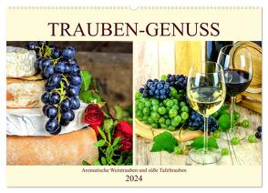 Trauben-Genuss. Aromatische Weintrauben und süße Tafeltrauben (Wandkalender 2024 DIN A2 quer), CALVENDO Monatskalender von Hurley,  Rose