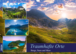 Traumhafte Orte – Berge, Seen und Meer (Wandkalender 2024 DIN A3 quer), CALVENDO Monatskalender von Amesoeder,  Raphael