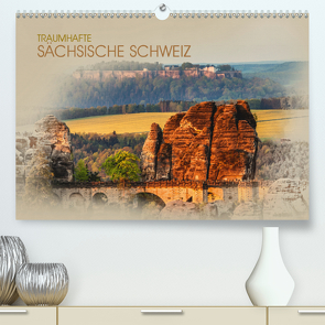 Traumhafte Sächsische Schweiz (Premium, hochwertiger DIN A2 Wandkalender 2021, Kunstdruck in Hochglanz) von Meutzner,  Dirk