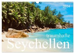 traumhafte Seychellen (Wandkalender 2024 DIN A3 quer), CALVENDO Monatskalender von Johannes Jansen und Dr. Luisa Rüter,  Dr.
