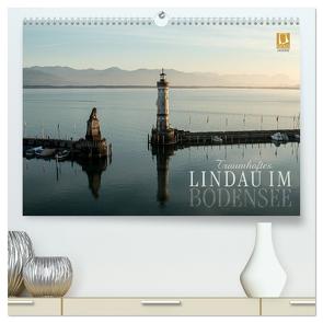 Traumhaftes Lindau im Bodensee (hochwertiger Premium Wandkalender 2024 DIN A2 quer), Kunstdruck in Hochglanz von Wuchenauer - Pixelrohkost,  Markus
