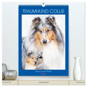 Traumhund Collie – Glück auf vier Pfoten (hochwertiger Premium Wandkalender 2024 DIN A2 hoch), Kunstdruck in Hochglanz von Starick,  Sigrid
