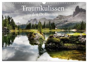 Traumkulissen in den Dolomiten (Wandkalender 2024 DIN A3 quer), CALVENDO Monatskalender von - Uwe Vahle,  Kordula
