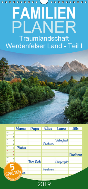 Traumlandschaft Werdenfelser Land – Teil I – Familienplaner hoch (Wandkalender 2019 , 21 cm x 45 cm, hoch) von Hess,  Erhard