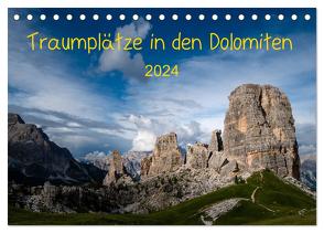 Traumplätze in den Dolomiten (Tischkalender 2024 DIN A5 quer), CALVENDO Monatskalender von Jordan,  Sonja