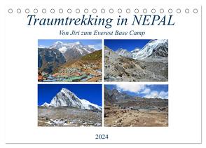 Traumtrekking in NEPAL, von Jiri zum Everest Base Camp (Tischkalender 2024 DIN A5 quer), CALVENDO Monatskalender von Senff,  Ulrich