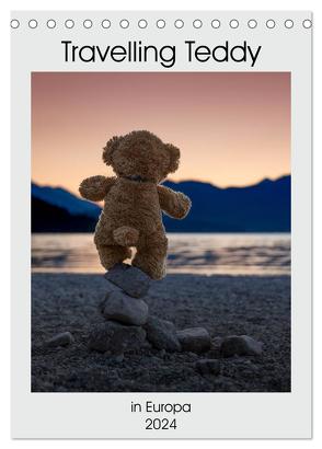 Travelling Teddy in Europa (Tischkalender 2024 DIN A5 hoch), CALVENDO Monatskalender von Kneidinger C-K-Images,  Christian