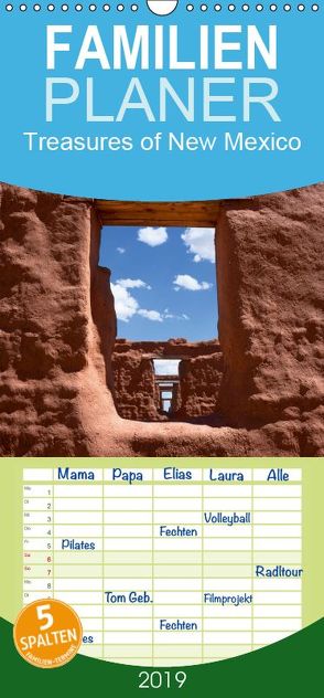 Treasures of New Mexico – Familienplaner hoch (Wandkalender 2019 , 21 cm x 45 cm, hoch) von Roth,  Martina