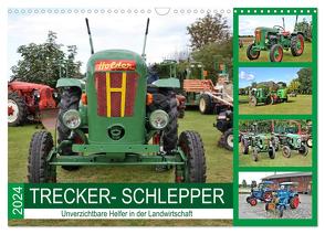 TRECKER-SCHLEPPER. Unverzichtbare Helfer in der Landwirtschaft (Wandkalender 2024 DIN A3 quer), CALVENDO Monatskalender von Klünder,  Günther