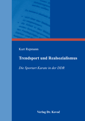 Trendsport und Realsozialismus von Repmann,  Kurt