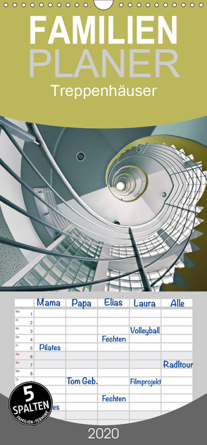 Treppenhäuser – architektonische Kunstwerke – Familienplaner hoch (Wandkalender 2020 , 21 cm x 45 cm, hoch) von Will,  Thomas