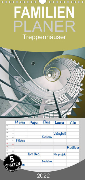 Familienplaner Treppenhäuser – architektonische Kunstwerke (Wandkalender 2022 , 21 cm x 45 cm, hoch) von Will,  Thomas