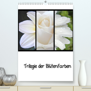 Trilogie der Blütenfarben (Premium, hochwertiger DIN A2 Wandkalender 2022, Kunstdruck in Hochglanz) von Busch,  Martina