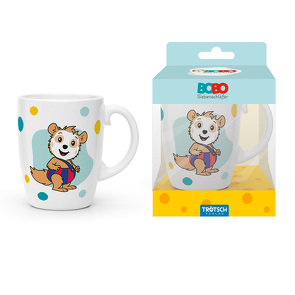 Trötsch Bobo Siebenschläfer Kindertasse blau Geschenktasse aus Porzellan von Trötsch Verlag