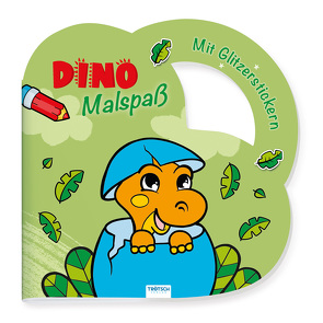 Trötsch Malbuch Stickermalbuch Dino Malspaß von Trötsch Verlag