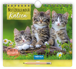 Trötsch Notizkalender Querformat klein Katzen 2022