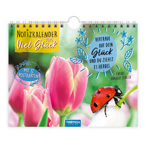 Trötsch Notizkalender Querformat Notizkalender Viel Glück 2024 – mit 12 Postkarten von Trötsch Verlag GmbH & Co. KG