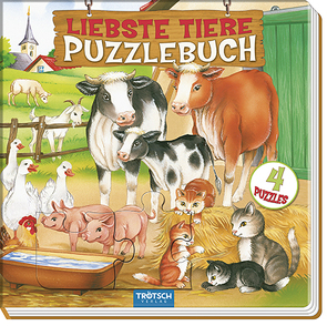 Trötsch Puzzlebuch mit 4 Puzzle Liebste Tiere von Trötsch Verlag GmbH & Co. KG