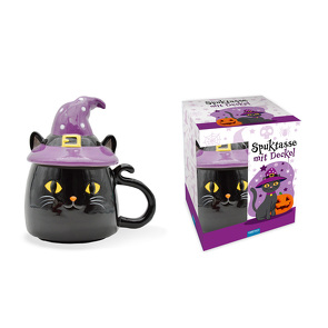 Trötsch Spuktasse mit Deckel Katze Keramiktasse Halloween von Trötsch Verlag